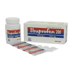 Thuốc Ibuprofen 200mg Nadyphar, Chai 60 viên