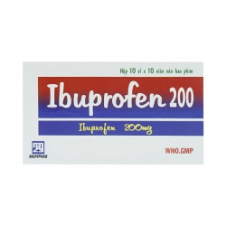 Thuốc Ibuprofen 200mg Nadyphar, Hộp 100 viên