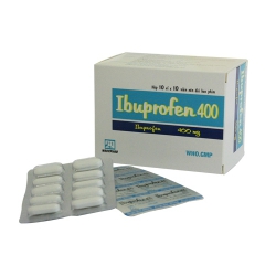 Thuốc Ibuprofen 400mg Nadyphar, Hộp 100 viên