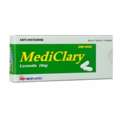 Thuốc kháng histamin Mediclary - Loratadin 10mg