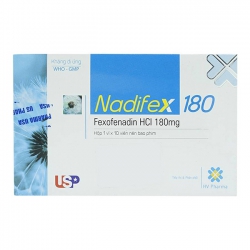Thuốc kháng histamin Nadiflex 180 - Fexofenadin HCL 180 mg
