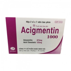 Thuốc kháng sinh Acigmentin 1g  ( Minh Hải )