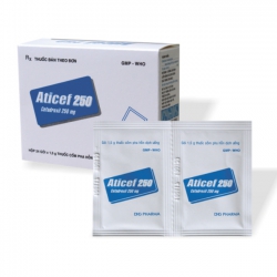 Thuốc kháng sinh Aticef 250 DHG, Cefadroxil 250mg, Hộp 24 gói