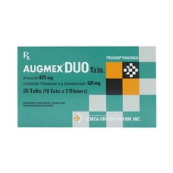 Thuốc kháng sinh Augmex 1g, Hộp 20 viên