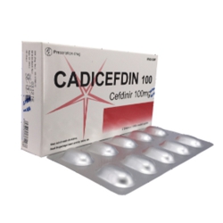 Thuốc kháng sinh Cadicefdin 100 - Cefdinir 100mg