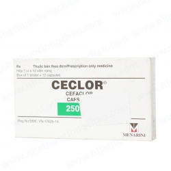 Thuốc kháng sinh Ceclor 250mg - Cefaclor 250mg, Hộp 12 viên