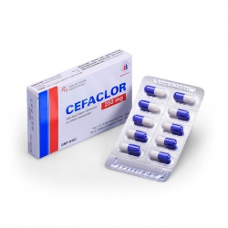 Thuốc kháng sinh Cefaclor 250mg Domesco (Trắng - Tím)