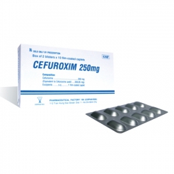 Thuốc kháng sinh Cophavina Cefuroxim 250mg, Hộp 20 viên