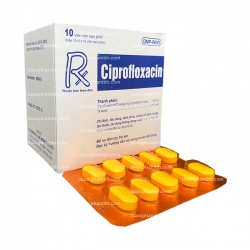 Thuốc kháng sinh CIPROFLOXACIN - Ciprofloxacin 500mg