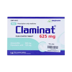 Thuốc kháng sinh Imexpharm Claminat 625mg, Hộp 14 viên