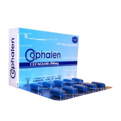 Thuốc kháng sinh Cophavina Cophalen 500mg, Hộp 20 viên