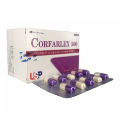 Thuốc kháng sinh Corfarlex 500mg, Hộp 100 viên