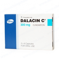 Thuốc kháng sinh Dalacin C Clindamycin 300mg, Hộp 2 vỉ x 8 viên