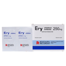 Thuốc kháng sinh Ery 250mg - Erythromycin ethylsuccinate 250mg, Hộp 24 gói