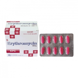 Thuốc kháng sinh Khapharco Erythromycin 500mg, Hộp 100 viên