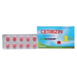 Thuốc kháng sinh Histarmine Cetirizin 10mg - Cetirizine 10mg, Hộp 10 vỉ x 10 viên