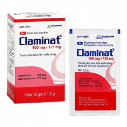 Thuốc kháng sinh Imexpharm Claminat 500mg/125mg ( 625mg ) , Hộp 12 gói