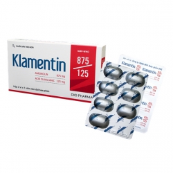 Thuốc kháng sinh Klamentin 1g DHG, Hộp 14 viên