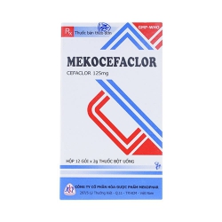 Thuốc kháng sinh Mekocefaclor 125mg - Cefaclor 125mg, Hộp 12 gói x 2g