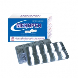 Thuốc kháng sinh Mekopen - Penicillin V 1,000,000 IU, Hộp 10 vỉ x 10 viên