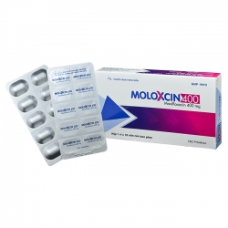 Thuốc kháng sinh Moloxcin 400mg DHG, Hộp 10 viên