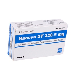 Thuốc kháng sinh Nacova DT 228.5mg