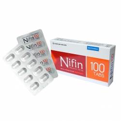 Thuốc kháng sinh Nifin 100 DHG, Hộp 20 viên