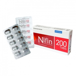 Thuốc kháng sinh Nifin 200 DHG, Hộp 20 viên