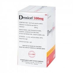 Thuốc kháng sinh PMP Droxicef 500mg 100 viên
