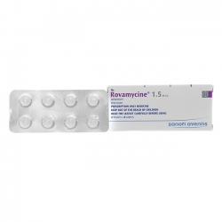 Thuốc kháng sinh Rovamycine 1.5 M.I.U , Hộp 10 viên