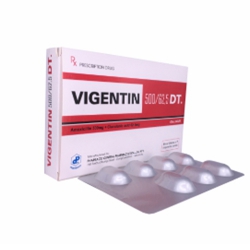 Thuốc kháng sinh Vigentin 562,5mg DT - Hộp 14 viên
