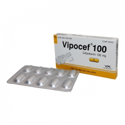 VPC Vipocef 100mg, Hộp 10 viên