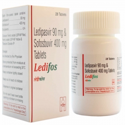 Thuốc điều trị viêm gan C Ledifos 400mg/90mg, Hộp 28 viên