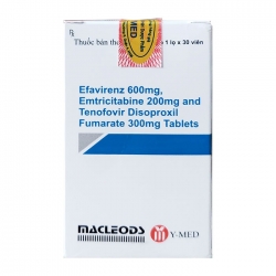 Efavirenz 600mg, Emtricitabine 200mg and Tenofovir 300mg Tablest Macleods, Chai 30 viên ( EET )