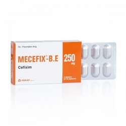 Thuốc MECEFIX - B.E 250MG - CEFIXIM 250MG, Hộp 2 vỉ x 10 viên