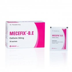 Thuốc MECEFIX - B.E 50MG - CEFIXIM 50MG, Hộp 20 gói