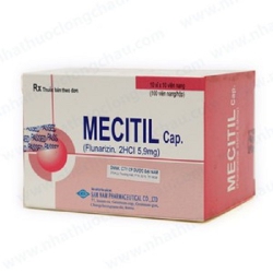 Thuốc Mecitil 5mg, Flunarizine Hydrochloride 5mg, Hộp 100 viên