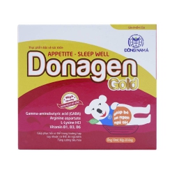 Hỗ trợ ngủ ngon Donagen gold - Arginine aspartate 1000mg, Ống 10ml, Hộp 20 ống