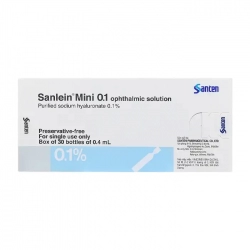 Thuốc nhỏ mắt Santen Sanlein mini 0.1%, Hộp 30 ống
