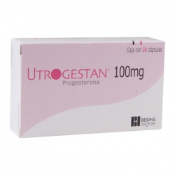 Thuốc nội tiết tố nữ Utrogestan 100mg | Hộp 30 viên