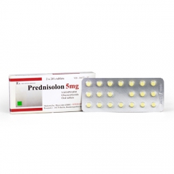 Thuốc Prednisolon 5mg Nam hà, Hộp 40 viên