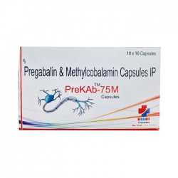 Thuốc PreKAb 75M Pregabalin, Methylcobalamin Capsules IP Hộp 100 viên