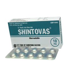 Thuốc Shintovas, Atorvastatin 10mg Shinpoong, Hộp 30 viên