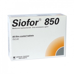 Thuốc Siofor 850 Tab, Metformin 850mg, Hộp 60 viên