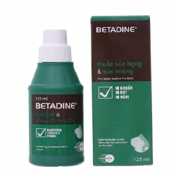 Thuốc súc miệng Betadine Gargle Sol 1% | Chai 125 ml