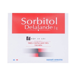 Thuốc táo bón Sorbitol Delalande Sanofi Aventis 5g - Hộp 20 gói