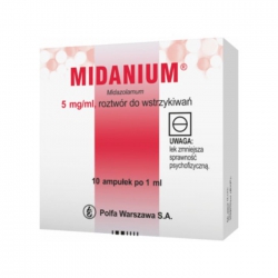 Thuốc tiêm Midanium, Hộp 10 ống x 5mg/1ml
