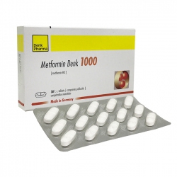 Thuốc tiểu đường Metformin Denk 1000mg, Hộp 30 viên