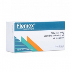 Thuốc Flemex 375mg - Carbocystein 375mg, Hộp 5 vỉ x 10 viên