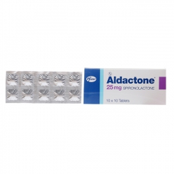 Thuốc tim mạch Aldactone - Spironolactone 25mg, Hộp 10 vỉ x 10 viên
